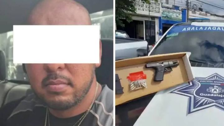 Arrestan a sujeto con arma de fuego y cartuchos tras agredir a su pareja en Guadalajara