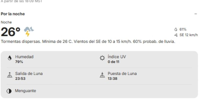 Lluvias en Ciudad Obregón para hoy en la noche