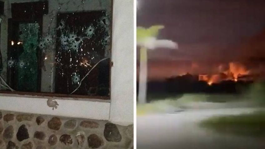 Grupo armado incendia un hotel, balea una oficina de gobierno y una caseta en Navolato