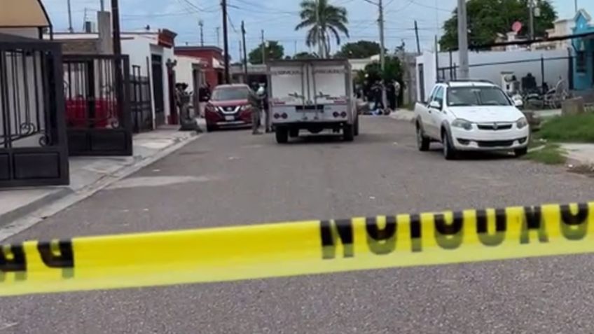 Agresión armada deja un hombre muerto en Cajeme; sicarios lo acribillaron en plena calle