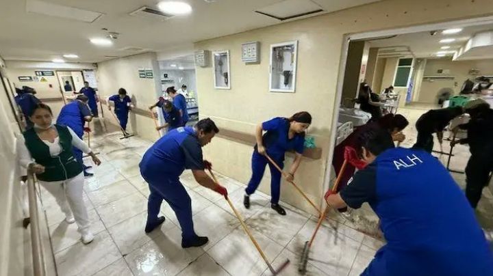 VIDEO: Inundación afecta hospital del IMSS en Los Reyes La Paz tras fuertes lluvias