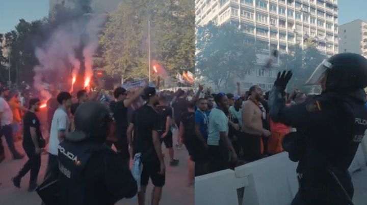 Ultras del Marsella causan destrozos en el Santiago Bernabéu previo al juego con el Real Madrid