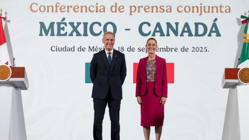 Sheinbaum califica como "muy buena" reunión con primer ministro de Canadá, Mark Carney
