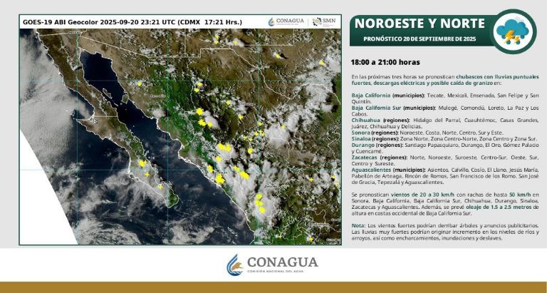 Conoce cómo sera el clima en Sonora para la noche hoy sábado 20 de septiembre