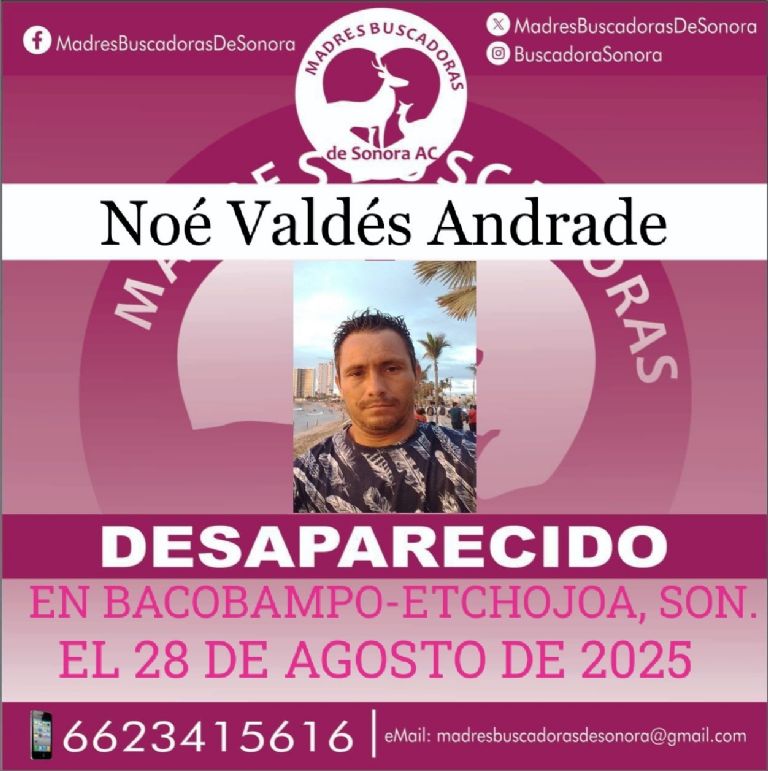 Piden apoyo para localizar a Noé Valdés
