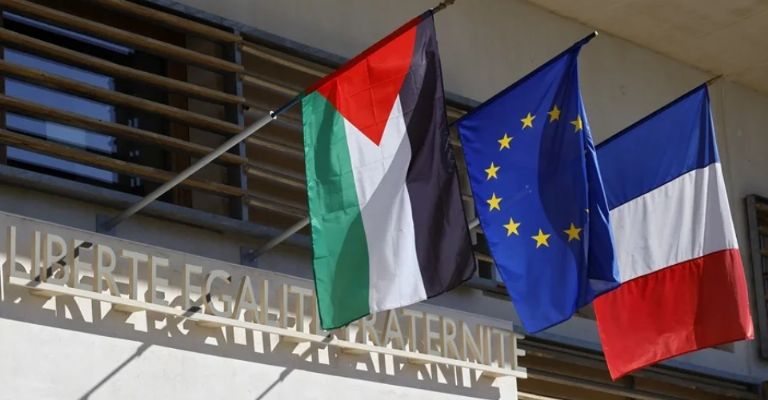 Bandera de Palestina, Francia y la Unión Europea