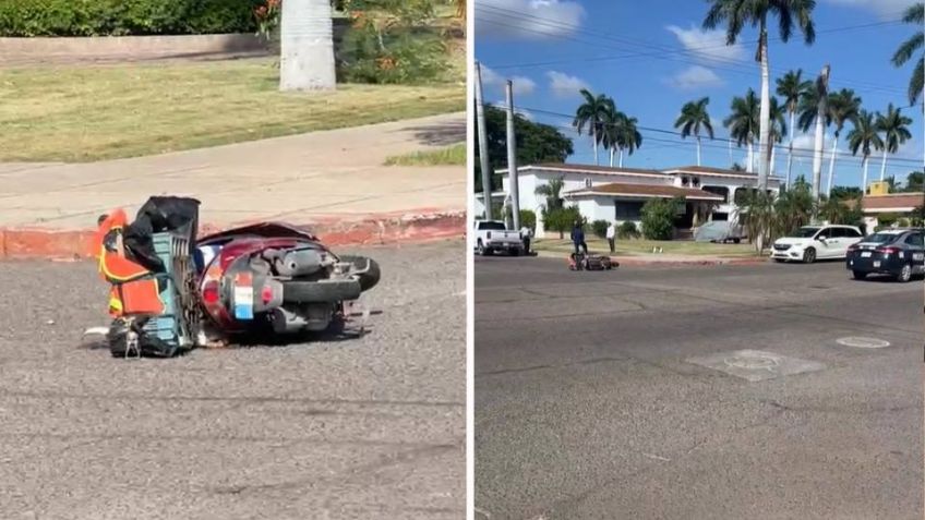 Accidente en Ciudad Obregón: Choque en la zona norte deja motociclista lesionado