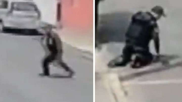 (VIDEO) Policía recibe al menos cuatro disparos durante una persecución en Iztapalapa
