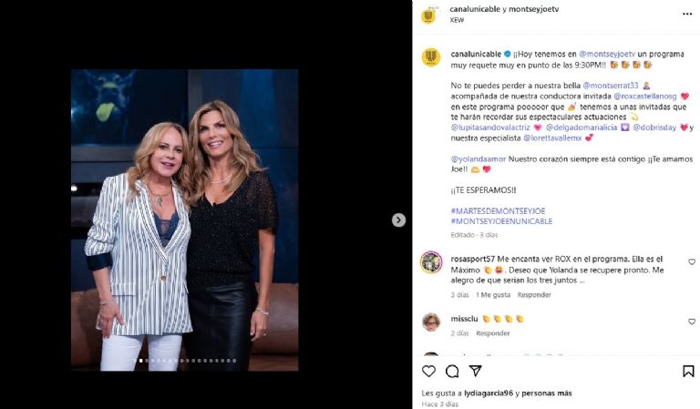 Roxana Castellanos ha reemplazado a Yolanda en Montse Joe