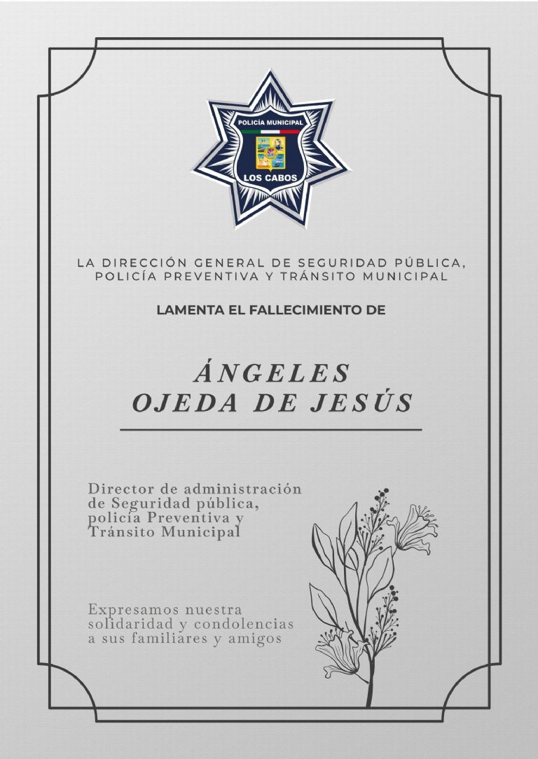 Confirman homicidio de funcionario de Seguridad en Los Cabos. Foto: SSP