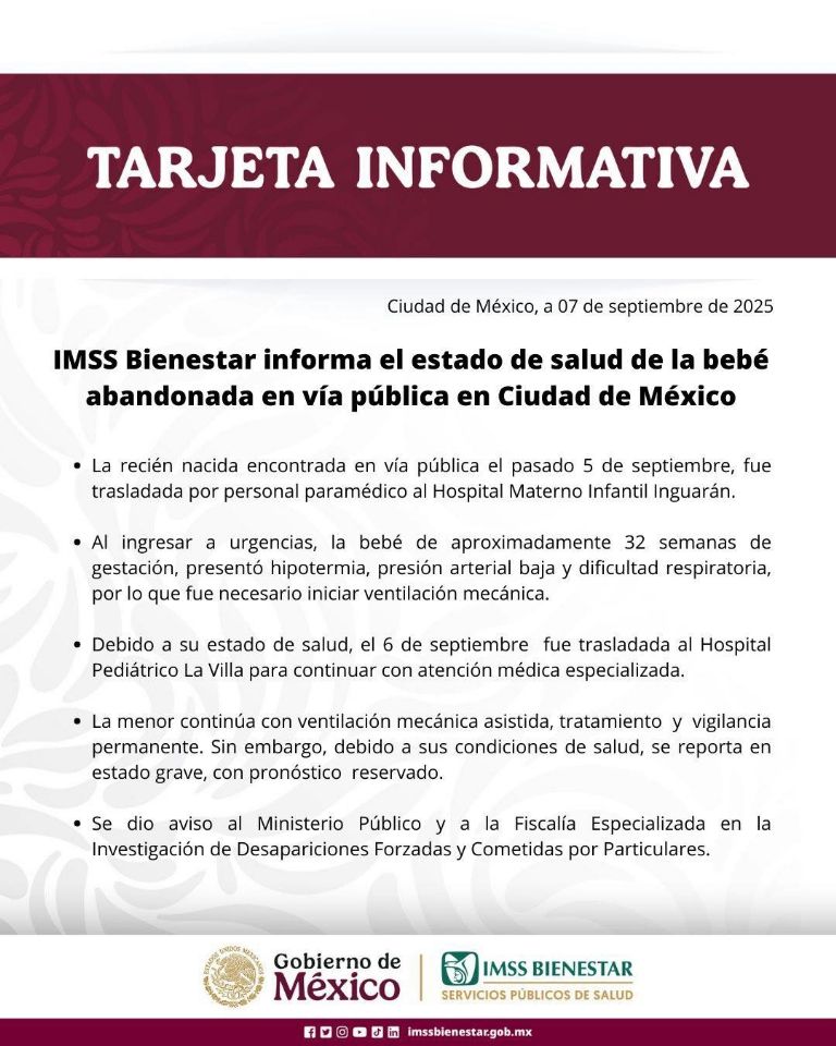 Estado de salud de la recién nacida 