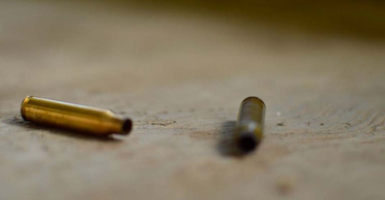 Casquillos percutidos en la zona