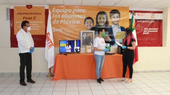 Sección 28 del SNTE recopila teléfonos celulares y televisores para donarlos a estudiantes