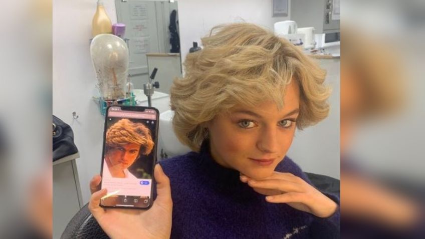 Emma Corrin quien interpreta a 'Lady Di' en 'The Crown' comparte inéditas imágenes del rodaje