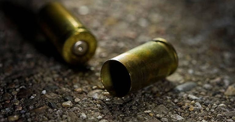 Casquillos percutidos en la zona