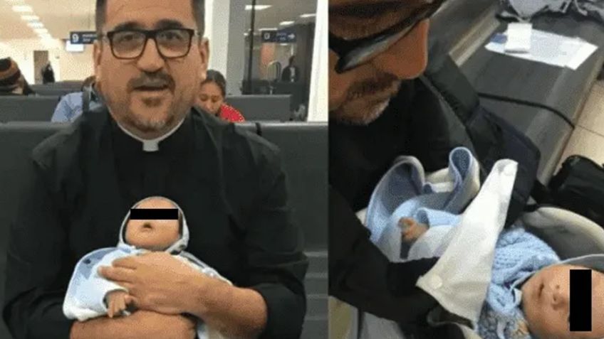 Sacerdote se gana el cariño de los feligreses tras adoptar a bebé con Síndrome de Down