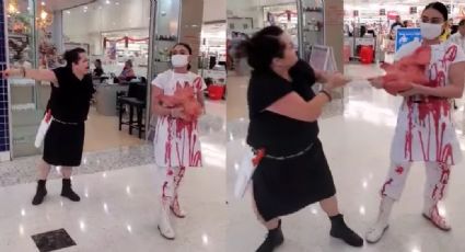 VIDEO: En pleno centro comercial una mujer vegana y una carnicera se pelean