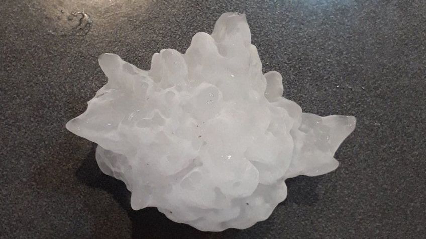 Conoce el granizo más grande de la historia de 23 centímetros, rompe el récord