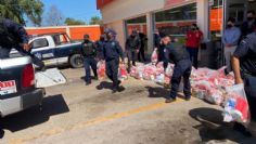 Empresarios de tiendas de conveniencia donan despensas para familias de Etchojoa
