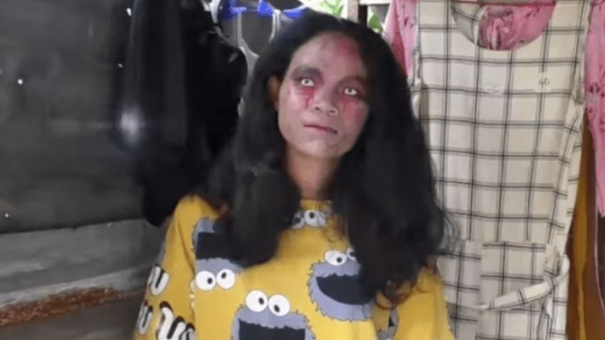 VIRAL: Mujer se viste de zombie para vender ropa de quienes pasaron a mejor vida