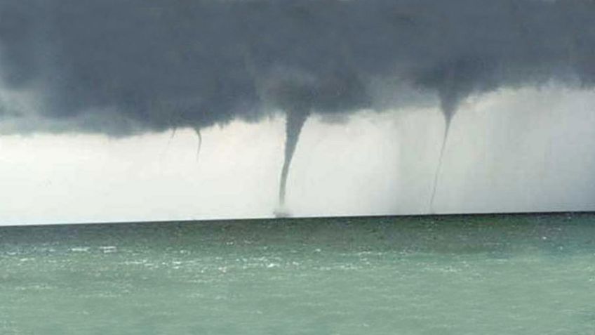 VIDEO: Tres impresionantes tornados de agua son captados en los Países Bajos