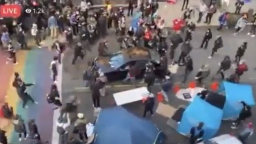 VIDEO: Hombre dispara contra protestantes en Seattle tras intentar atropellarlos