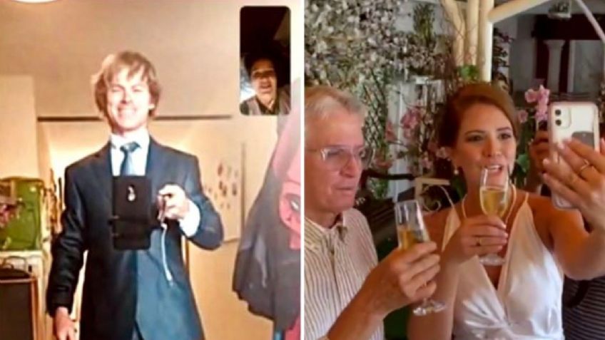 ¡Increíble! Una pareja que ni se conoce en persona se casa por videoconferencia