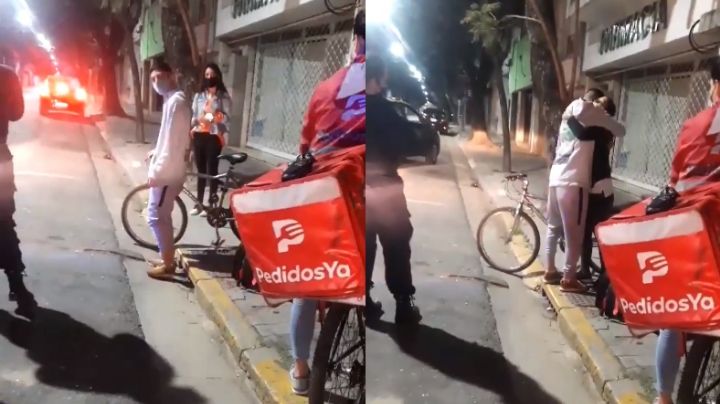 VIDEO: Le roban bicicleta mientras laboraba; mujer se solidariza y le da la suya