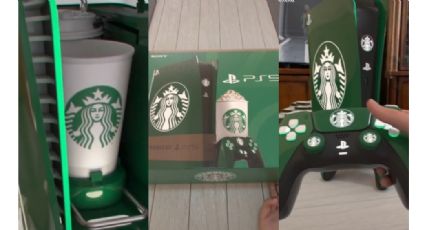 Joven causa furor en TikTok al presumir un sorprendente PlayStation 5 edición Starbucks