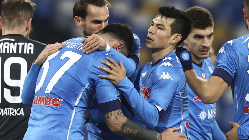 El ‘Chucky’ Lozano contribuye a la goleada del Napoli a la Fiorentina