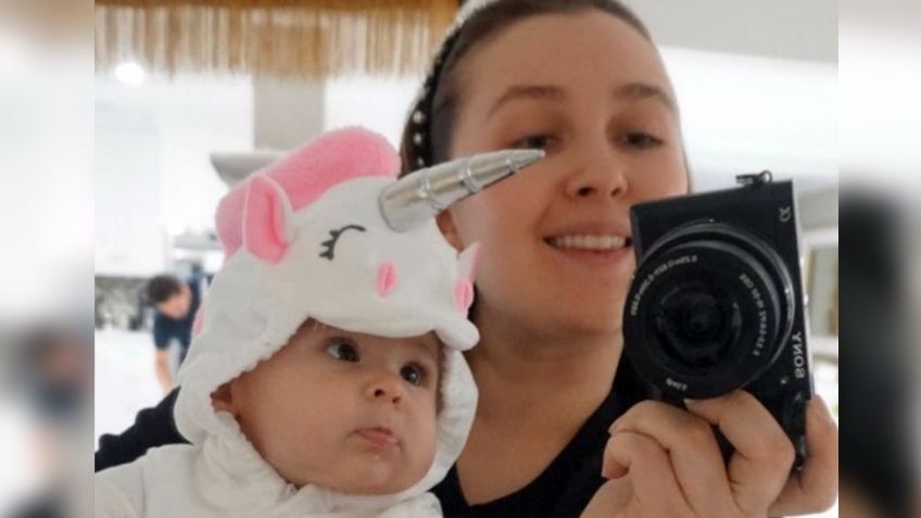 Kenia Ontiveros, esposa de Larry Hernández, presume que su bebé ya dice "mamá"