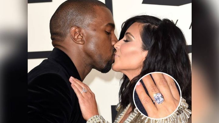 Kim Kardashian es vista sin su enorme anillo de bodas en medio de rumores de divorcio