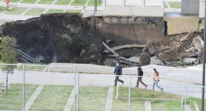 Enorme socavón se forma en estacionamiento de hospital en Italia; evacúan a pacientes