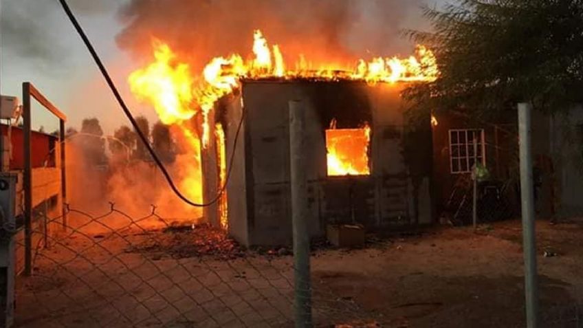 Corto circuito provoca incendio en vivienda de Pueblo Yaqui; deja solo daños materiales