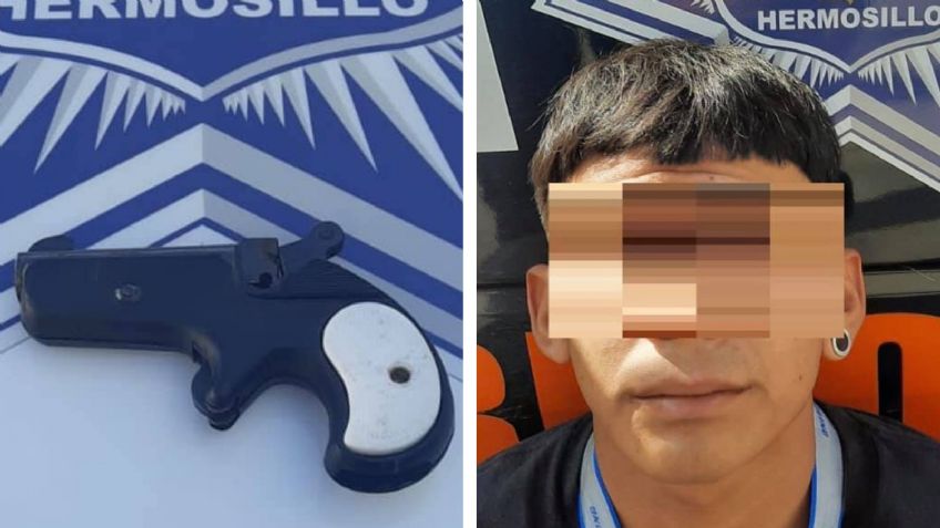 Detienen a joven armado con pistola en calles de Hermosillo; intentó evadir a la Policía