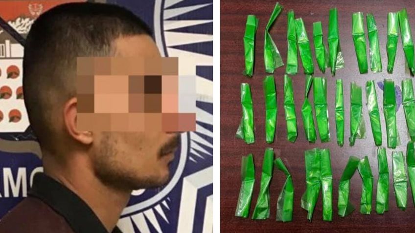 Detienen a presunto 'tirador' en Hermosillo; intentó escapar con 30 envoltorios de droga