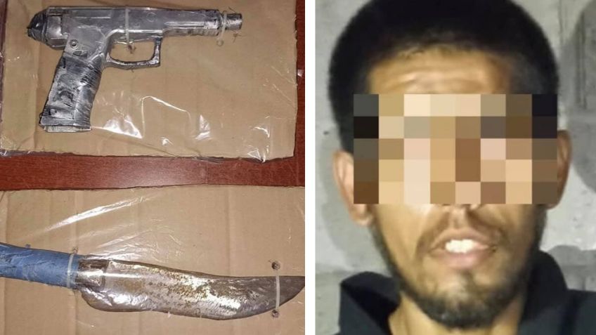 Hermosillo: Intentó escapar de la Policía pero fue detenido; llevaba pistola hechiza y cuchillo
