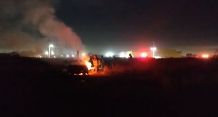 Bomberos se movilizan al oriente de Ciudad Obregón y hallan vehículo y cuerpo calcinados