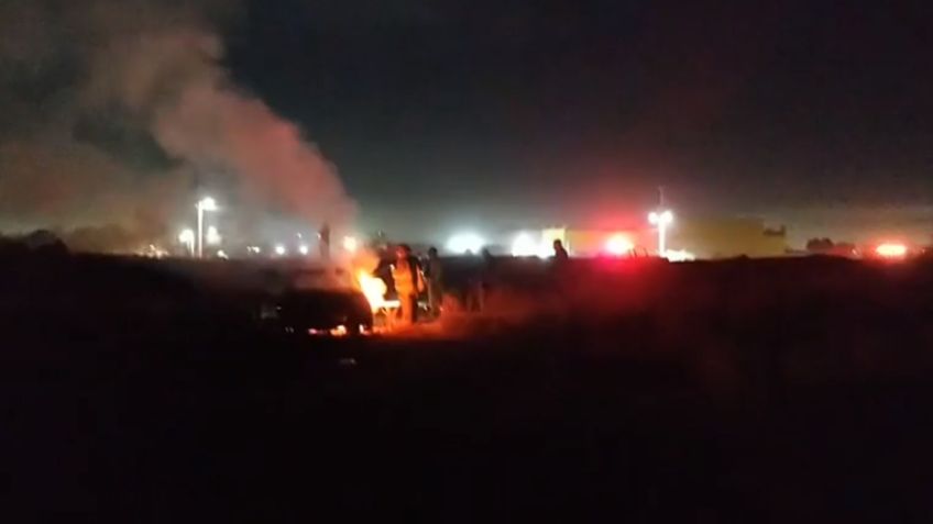 Bomberos se movilizan al oriente de Ciudad Obregón y hallan vehículo y cuerpo calcinados