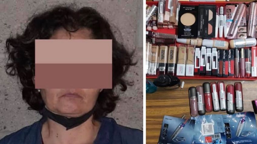 Llevaba maquillaje: Mujer es detenida tras tomar artículos de comercio en Hermosillo sin pagar