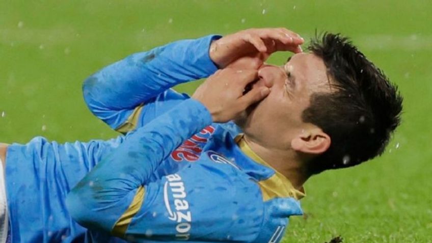 Napoli descarta que 'Chucky' Lozano tenga traumatismo craneofacial tras golpe en juego de ayer