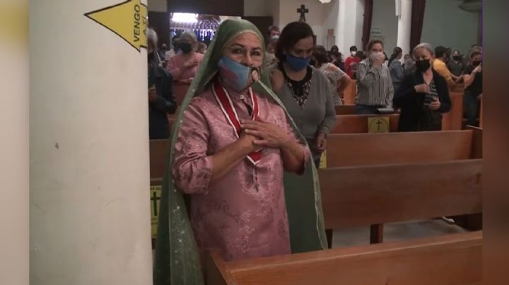 Guadalupe Arellanes cumple su promesa a la Virgen de Guadalupe en Navojoa