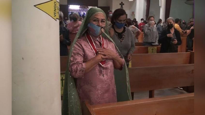 Guadalupe Arellanes cumple su promesa a la Virgen de Guadalupe en Navojoa