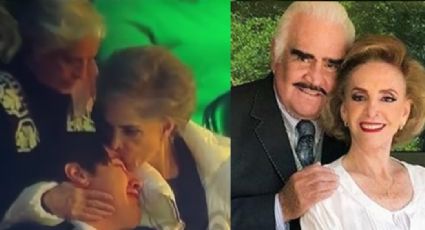 Desgarrador VIDEO muestra a Cuquita Abarca al consolar a nieto en funeral de Vicente Fernández