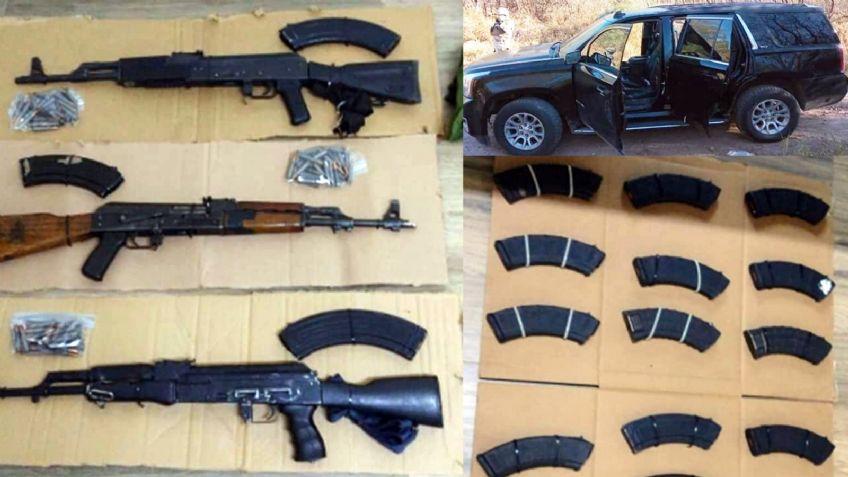 Localizan automóvil abandonado en Sonora; era robado y tenía armas largas en su interior