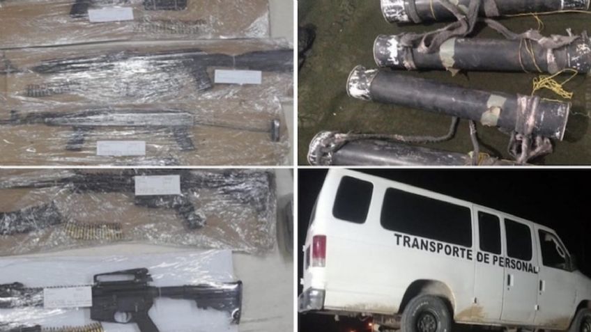 Hallan dos autos abandonados en Sonora; contenían explosivos y armas de grueso de calibre