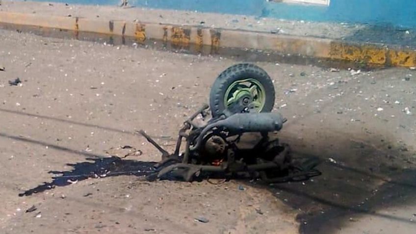 VIDEO: Dos heridos tras explosión de motoneta que transportaba pirotecnia en Edomex