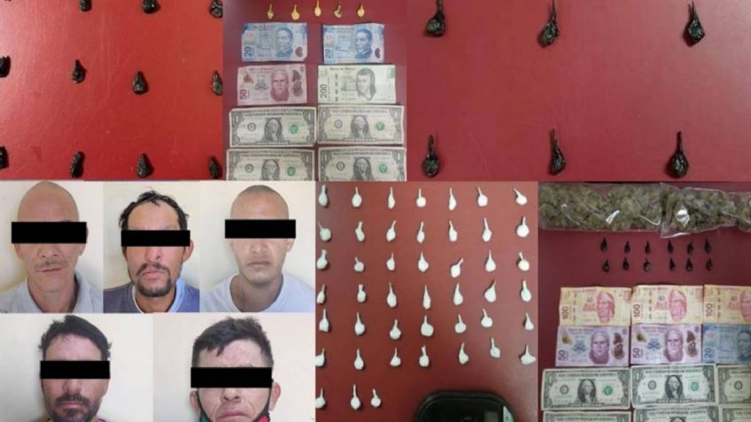 Golpe al crimen en SLRC: Aprehenden a cinco personas en posesión de varias dosis de droga