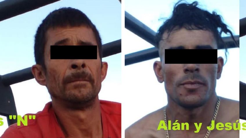 Sorprenden a par de ladrones en corralón de Hermosillo; llevaban sacos con autopartes