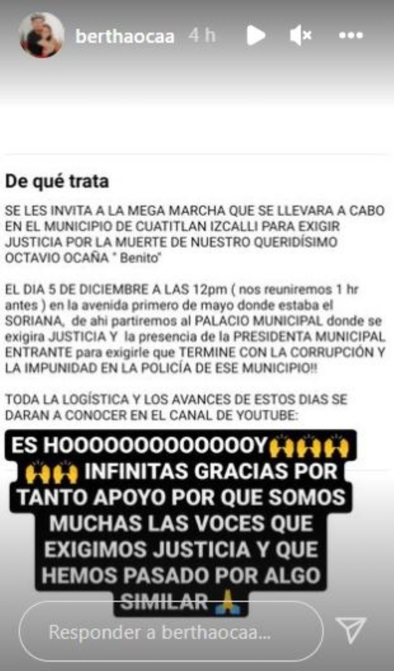 Marcha por Octavio Ocaña 